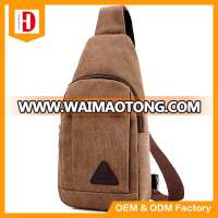 Wholesale Cheap Men Canvas Fashion Shoulder Sling Crossbody Chest Bag